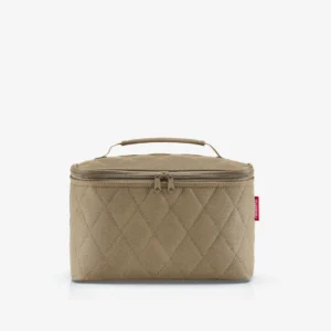Cosmetic case rhombus olive